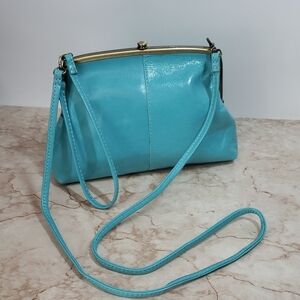 BOHO Turquoise Blue Leather Shoulder Cluth Crossbody  Bag